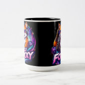 DJ FOXXY 2 Two-Tone COFFEE MUG Tweekleurige Koffiemok (Center)