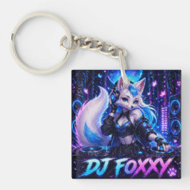 DJ FOXXY DUBBELEZIJDIG SLEUTELHANGER