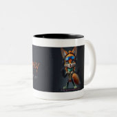 DJ Foxxy Tweekleurige Koffiemok (Voorkant rechts)