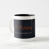 DJ Foxxy Tweekleurige Koffiemok (Voorkant links)