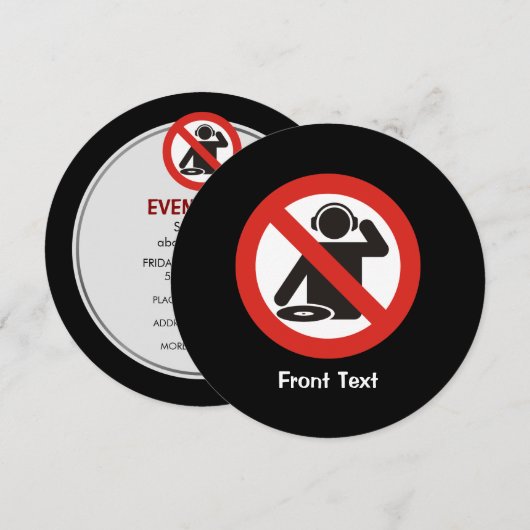 DJ Free Zone Kaart (Voorkant / Achterkant)