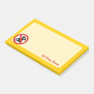 DJ Free Zone Post-it® Notes