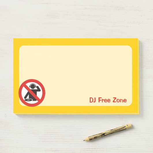 DJ Free Zone Post-it® Notes (Op bureau)