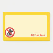 DJ Free Zone Post-it® Notes (Voorkant)