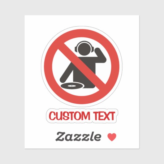 DJ Free Zone Sticker (Vel)