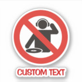 DJ Free Zone Sticker (Voorkant)