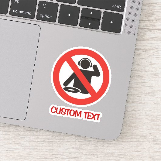 DJ Free Zone Sticker (Detail)