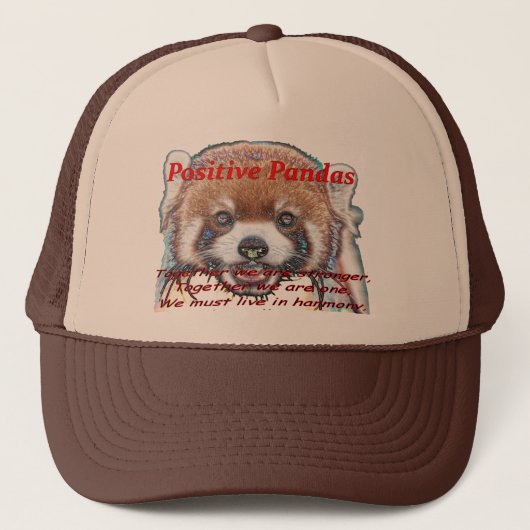 DJ Friscodrummer Positive Pandas Trucker Hat Pet (Voorkant)
