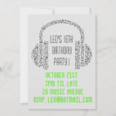 DJ funky coole muziek tienerjongens verjaardagsfee Kaart (Voorkant)