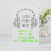 DJ funky coole muziek tienerjongens verjaardagsfee Kaart (Staand voorkant)