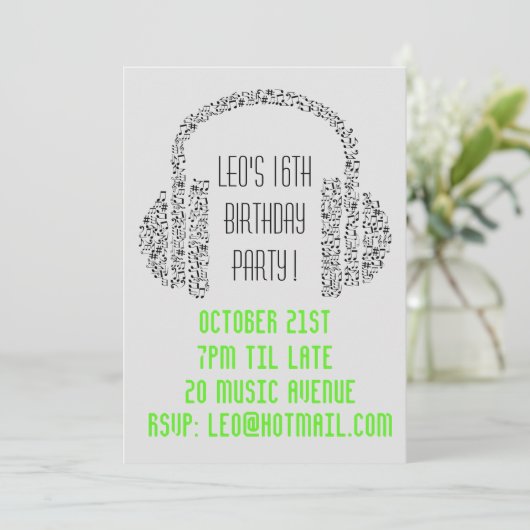 DJ funky coole muziek tienerjongens verjaardagsfee Kaart (Staand voorkant)