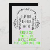 DJ funky coole muziek tienerjongens verjaardagsfee Kaart (Voorkant / Achterkant)