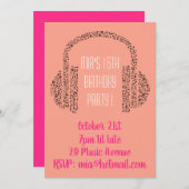 DJ funky coole muziek tienermeisje verjaardagsfees Kaart (Voorkant / Achterkant)