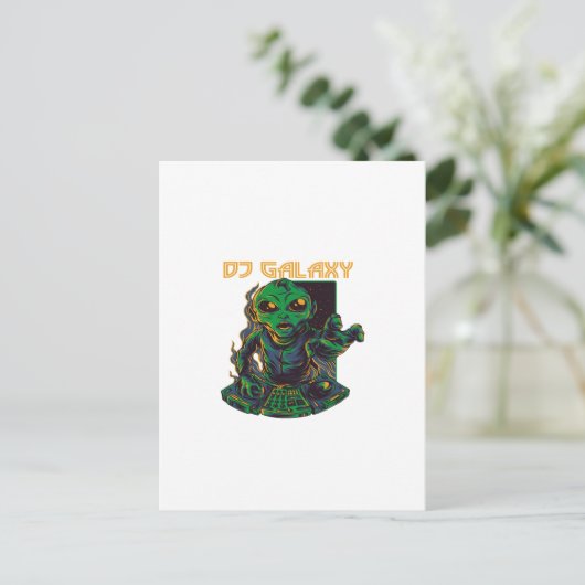 DJ GALAXY BRIEFKAART (Staand voorkant)