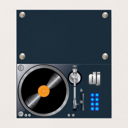 dj gevouwen visitekaartje (Buitenkant ongevouwen)