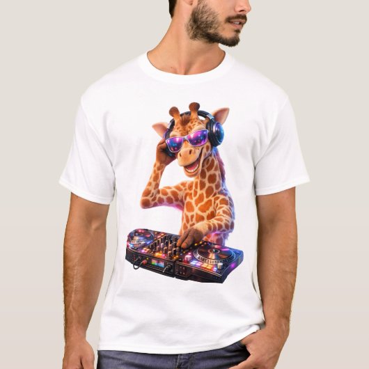 DJ Giraffe 4D Party Vibes T-shirt (Voorkant)
