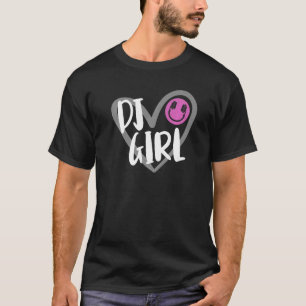 DJ Girl Heart Music Player T-shirt