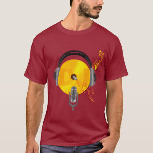 DJ Gold Disk Vinyl Music Menging Djay Musician T-shirt