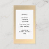 DJ Gold Faux en Green Platenspeler minimalist Visitekaartje (Achterkant)