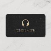 DJ Gold Hoofdtelefoon Blackboard Muziek Visitekaartje (Voorkant)