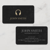 DJ Gold Hoofdtelefoon Blackboard Muziek Visitekaartje (Voorkant / Achterkant)