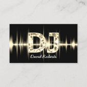 DJ Gold Sound Waves Professionele Deejay Muziek Visitekaartje (Voorkant)
