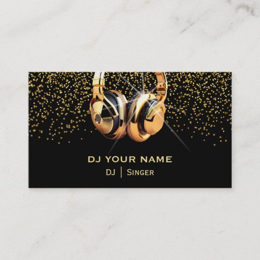 DJ gold Visitekaartje (Voorkant)