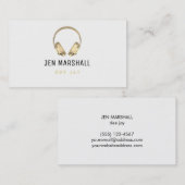 DJ golden effect hoofdtelefoon Visitekaartje (Voorkant / Achterkant)