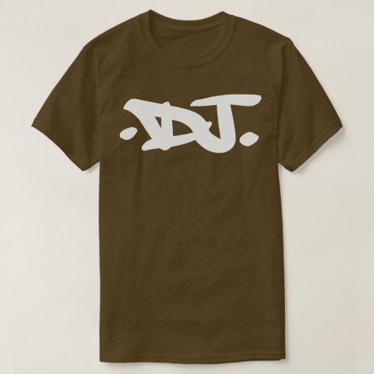 DJ Graffiti Witte belettering T-shirt (Design voorkant)