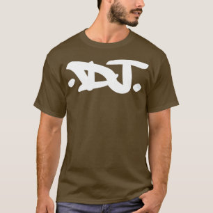 DJ Graffiti Witte belettering T-shirt