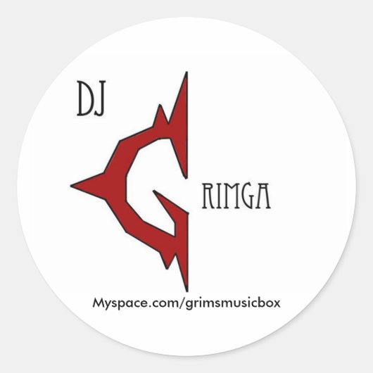 DJ Grimga Logo Stickers (Voorkant)