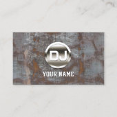 DJ Grunge Metal Monogram Cool Visitekaartje (Voorkant)