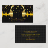 DJ Headphone Gold Confetti Sound slaat muziek aan Visitekaartje (Voorkant / Achterkant)