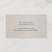 DJ Headphones Dee Jay Elegant Linen Visitekaartje (Achterkant)