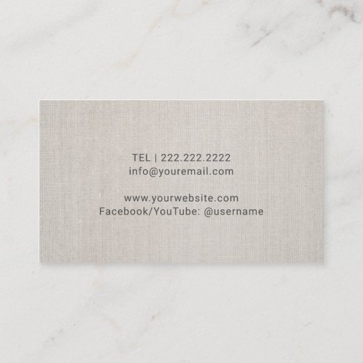 DJ Headphones Dee Jay Elegant Linen Visitekaartje (Achterkant)