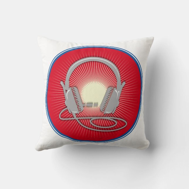 DJ Headphones Icon Kussen (Achterkant)