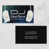 DJ Headphones Modern Music Visitekaartje (Voorkant / Achterkant)