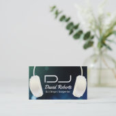 DJ Headphones Modern Music Visitekaartje (Staand voorkant)