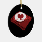 DJ Heart Platenspeler Keramisch Ornament (Rechts)