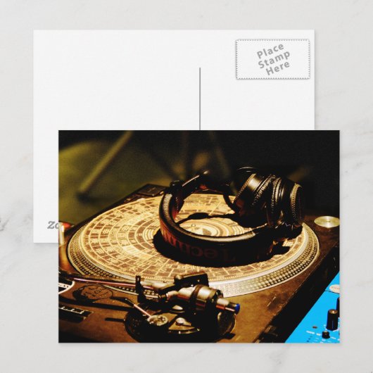 DJ Hoofdtelefoon1 Briefkaart (Voorkant / Achterkant)