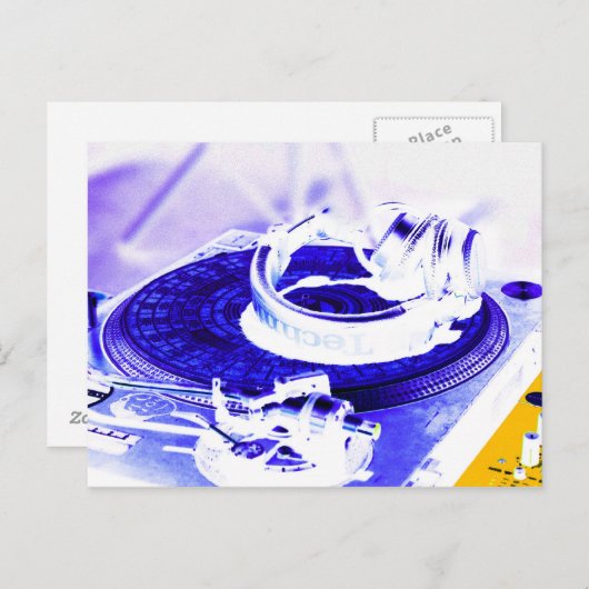 DJ Hoofdtelefoon 4 Briefkaart (Voorkant / Achterkant)