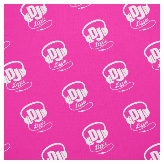 DJ hoofdtelefoon gepersonaliseerde naam stof (Swatch)