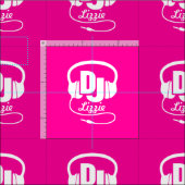 DJ hoofdtelefoon gepersonaliseerde naam stof (Delen)