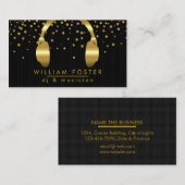 DJ Hoofdtelefoon Gold Confetti Sound Engineer Muzi Visitekaartje (Voorkant / Achterkant)