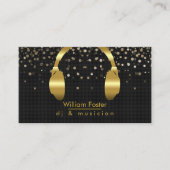 DJ Hoofdtelefoon Gold Sound Engineer Musicus Visitekaartje (Voorkant)