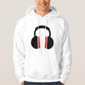 DJ-hoofdtelefoon Hoodie (Voorkant)