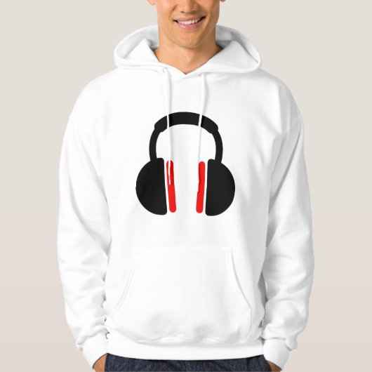 DJ-hoofdtelefoon Hoodie (Voorkant)