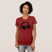 DJ-hoofdtelefoon T-shirt (Voorkant volledig)