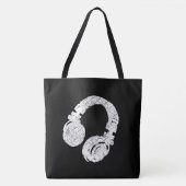dj-hoofdtelefoon tote bag (Voorkant)