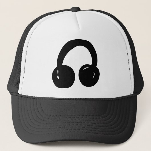 dj-hoofdtelefoon trucker pet (Voorkant)